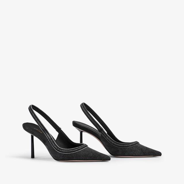 Le Silla Décolleté denim nera Vendite Flash
