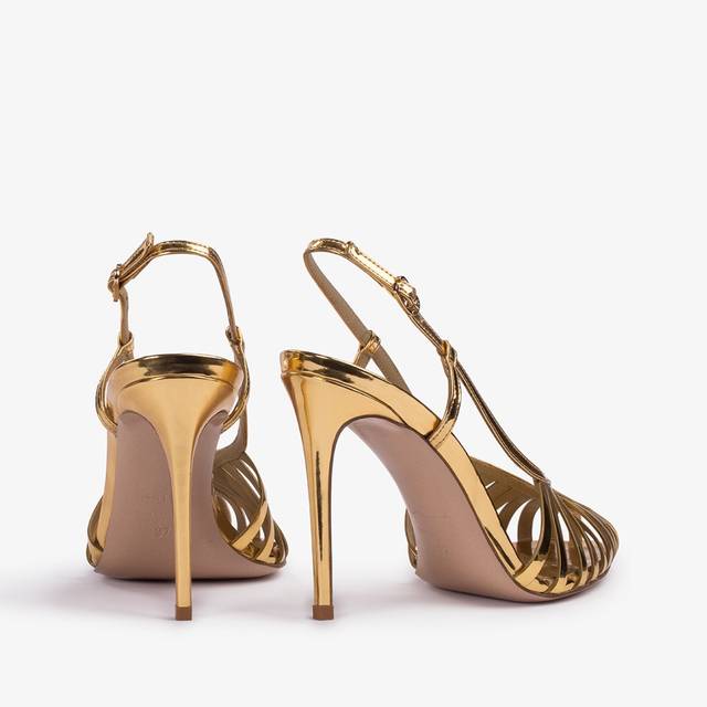 Le Silla Slingback con listini metallizzata oro pepita In Saldo