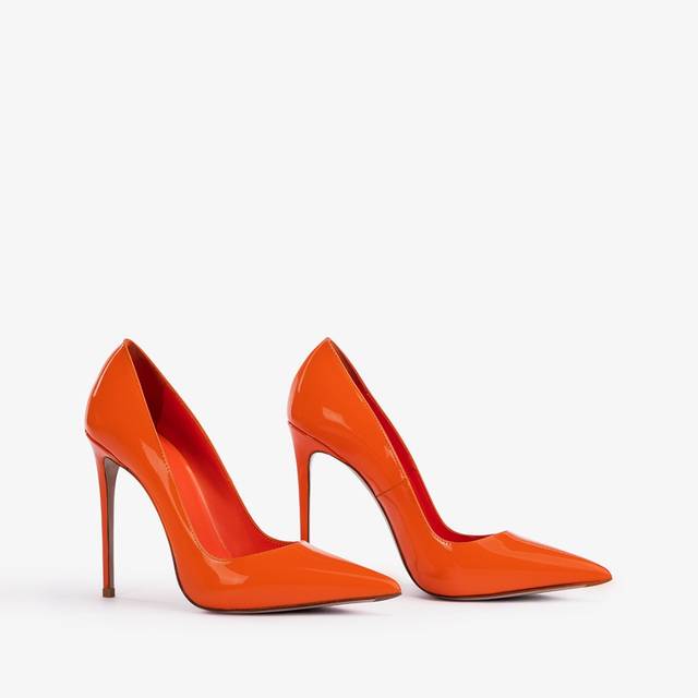 Le Silla Décolleté vernice arancione mandarin Moda