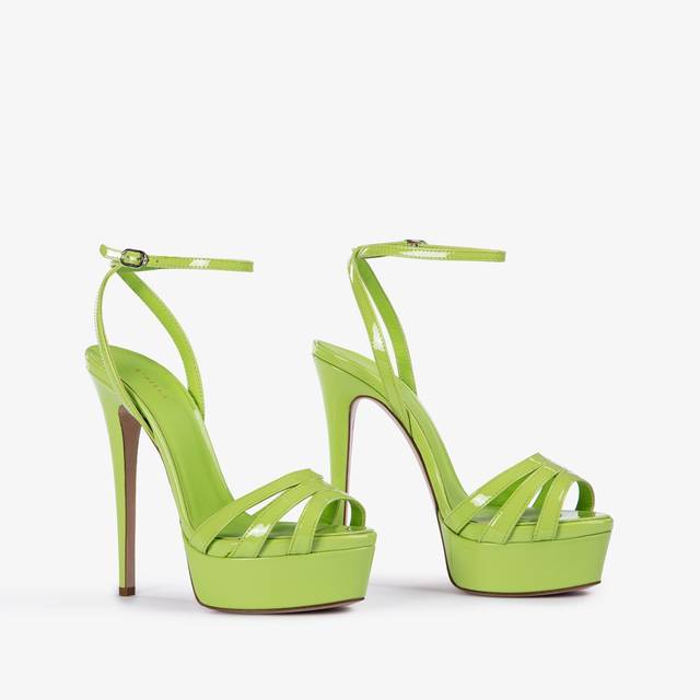 Le Silla Sandalo con plateau vernice verde apple 2025