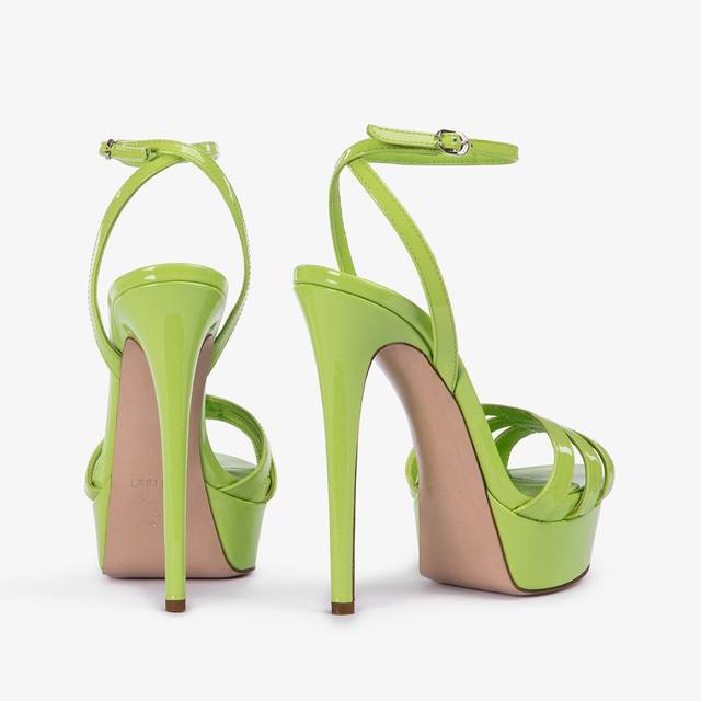 Le Silla Sandalo con plateau vernice verde apple 2025