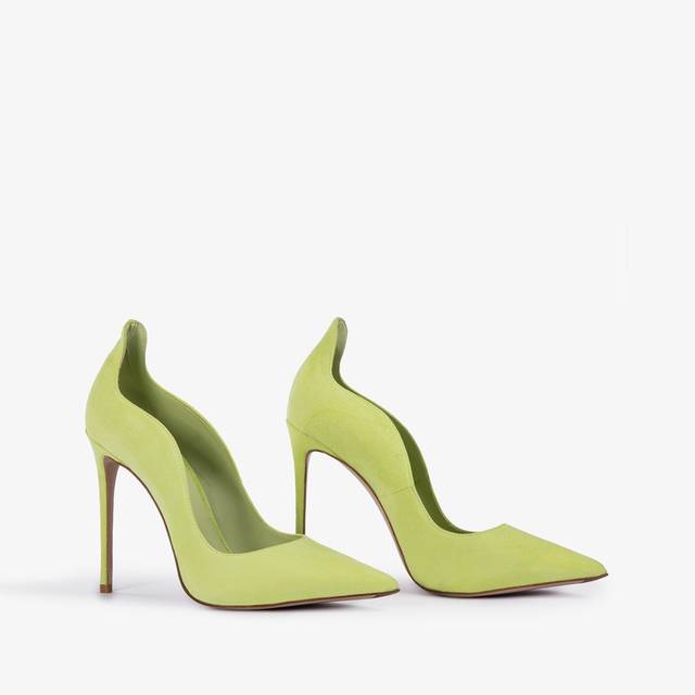 Le Silla Décolleté camoscio verde apple Italy