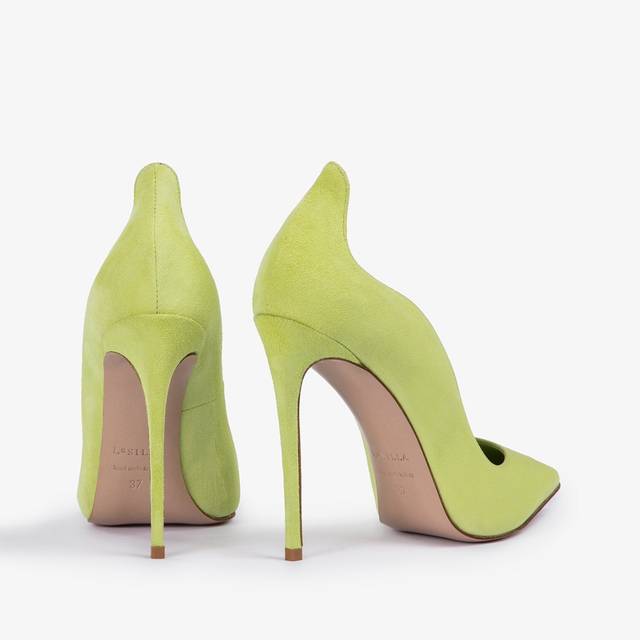Le Silla Décolleté camoscio verde apple Italy