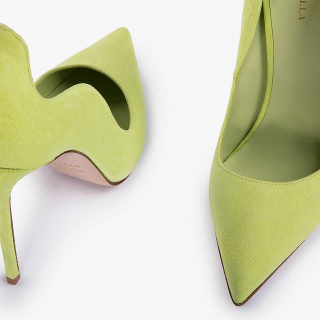 Le Silla Décolleté camoscio verde apple Italy