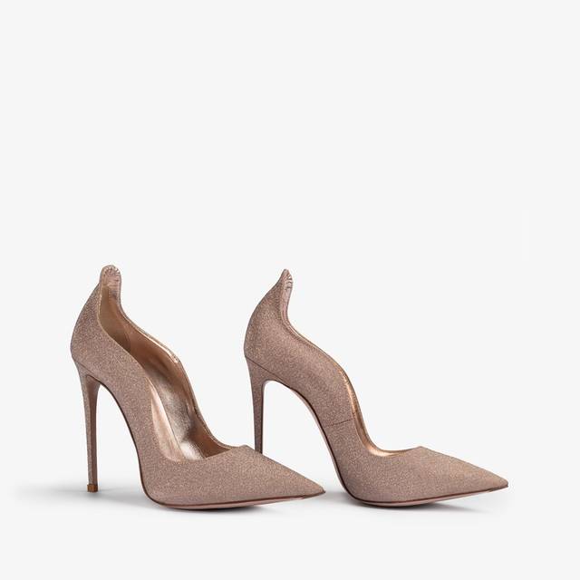 Le Silla Décolleté glitter nude skin Italia