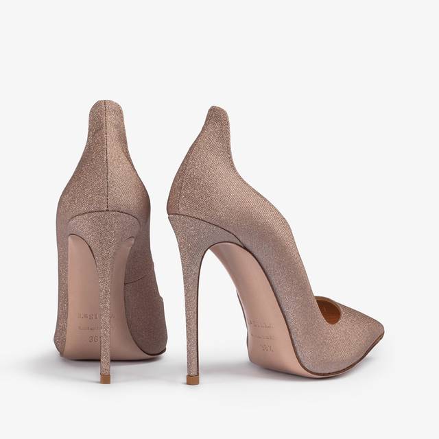 Le Silla Décolleté glitter nude skin Italia