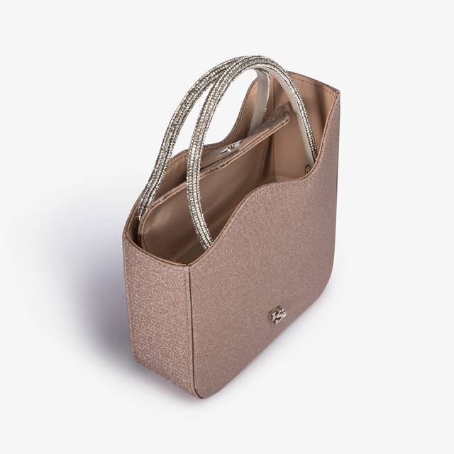Le Silla Mini bag tessuto glitterato nude skin 2025