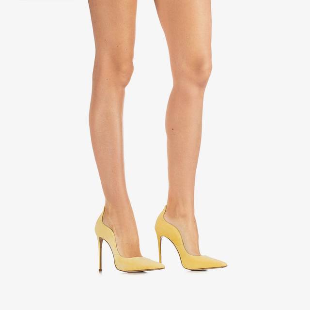 Le Silla Décolleté camoscio gialla butter In Linea