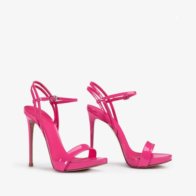 Le Silla Sandalo vernice fucsia party Spedizione Gratuita
