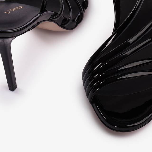 Le Silla Sandalo vernice nero Soddisfazione Garantita