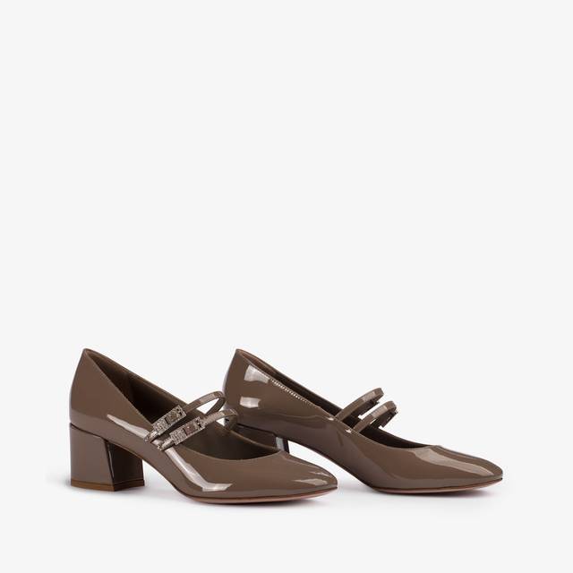 Le Silla Décolleté mary jane vernice grigio sesamo Shopping Online