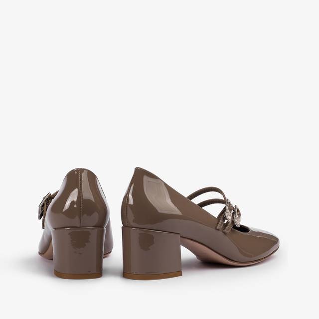 Le Silla Décolleté mary jane vernice grigio sesamo Shopping Online