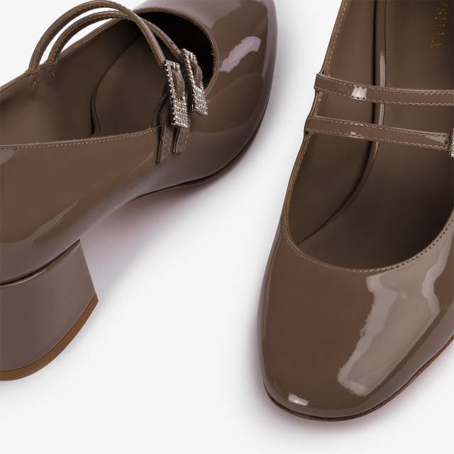 Le Silla Décolleté mary jane vernice grigio sesamo Shopping Online