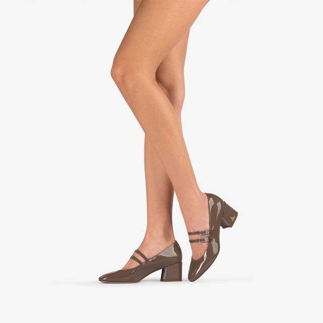 Le Silla Décolleté mary jane vernice grigio sesamo Shopping Online