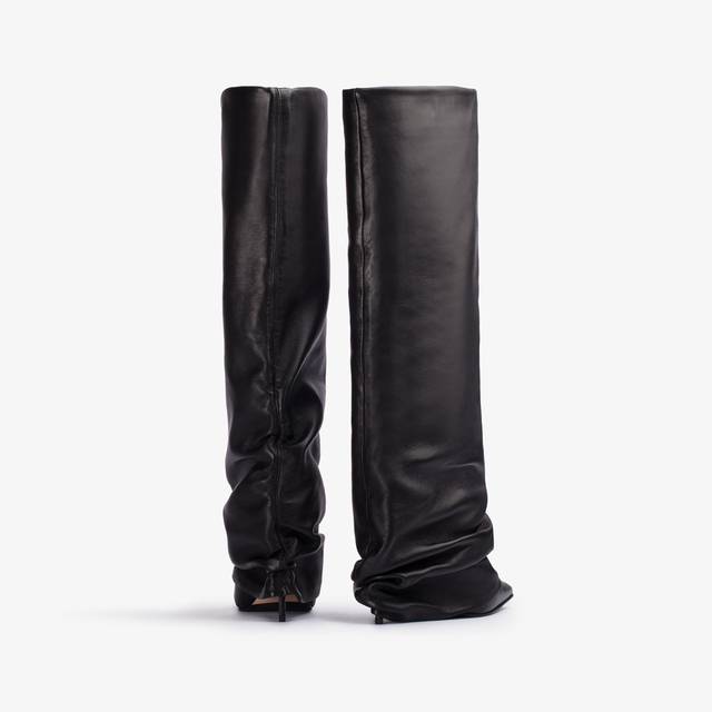 Le Silla Stivale con risvolto nappa nero Sottocosto