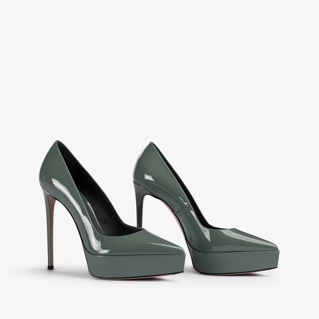 Le Silla Décolleté con plateau vernice verde polvere Offerta