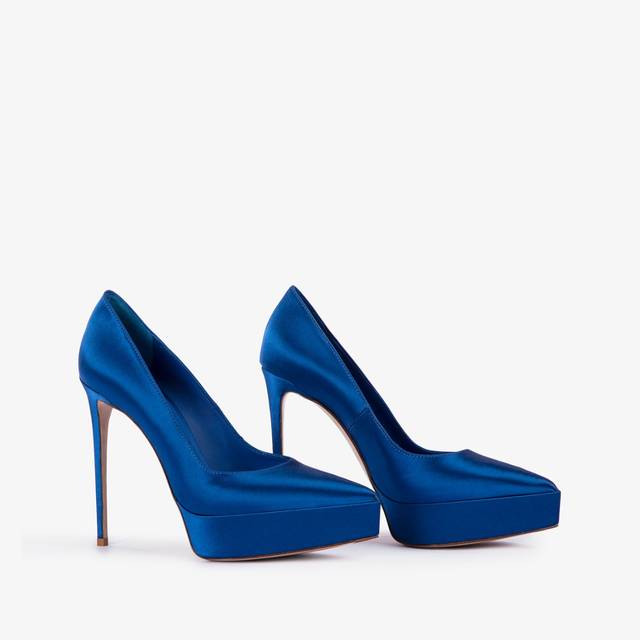 Le Silla Décolleté con plateau satin blu persia Outlet