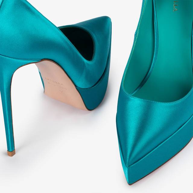 Le Silla Décolleté con plateau raso verde procida In Vendita