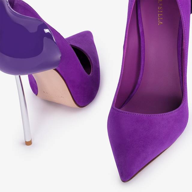 Le Silla Décolleté camoscio viola queen Saldi Di Fabbrica