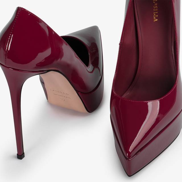 Le Silla Décolleté con plateau vernice rossa vendetta Nuova