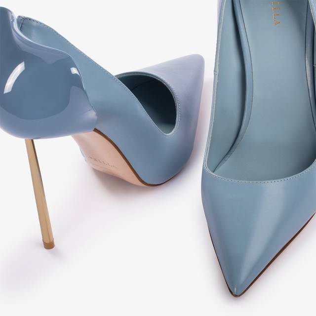 Le Silla Décolleté pelle azzurro nilo Spedizione Gratuita