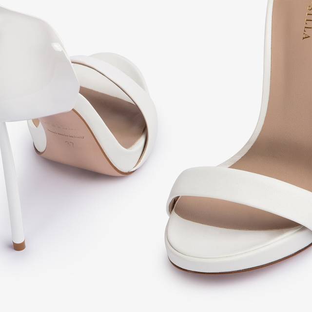 Le Silla Sandalo pelle bianco carta Flash Sale