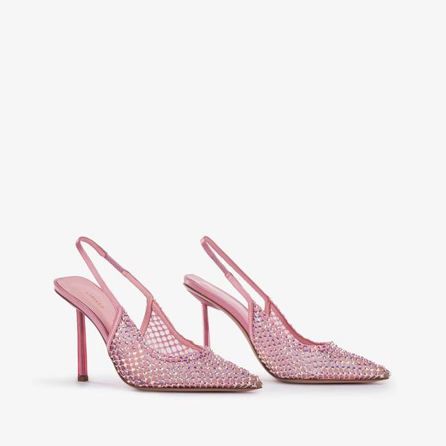 Le Silla Slingback gioiello rete rosa dea e Cristalli Fino Al -60%