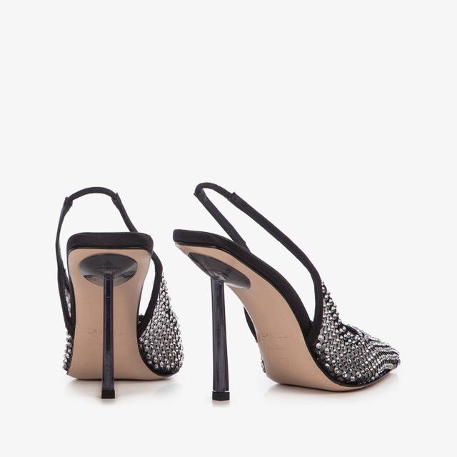 Le Silla Slingback gioiello rete nera Shopping Online