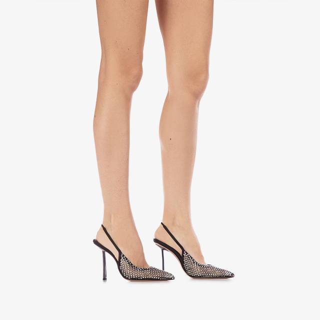 Le Silla Slingback gioiello rete nera Shopping Online