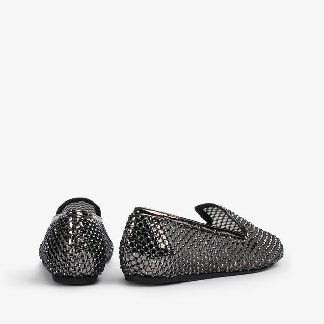 Le Silla Slipper gioiello rete e Cristalli peltro Outlet