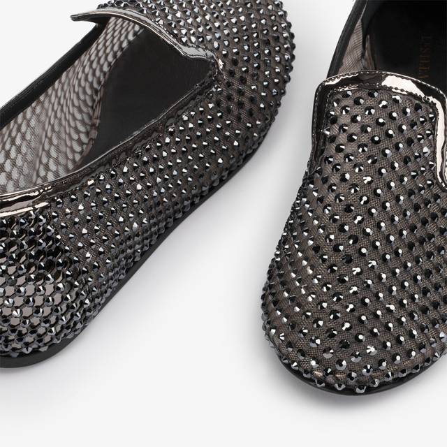 Le Silla Slipper gioiello rete e Cristalli peltro Outlet