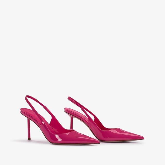 Le Silla Slingback vernice fucsia party Nuova