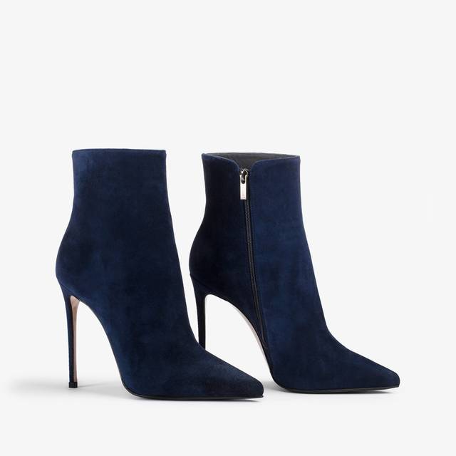 Le Silla Stivaletto camoscio blu navy Qualità