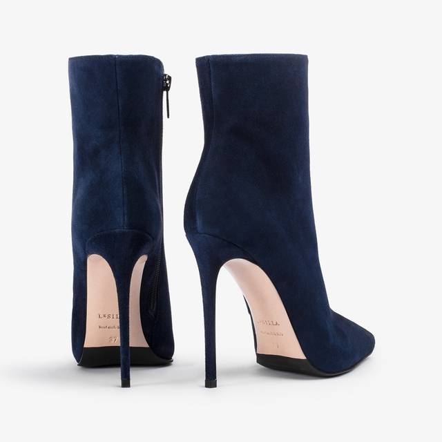 Le Silla Stivaletto camoscio blu navy Qualità