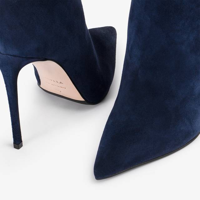 Le Silla Stivaletto camoscio blu navy Qualità