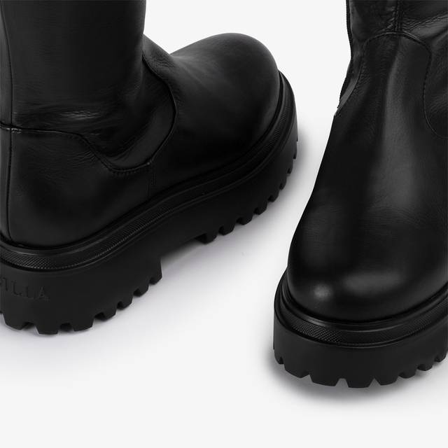 Le Silla Stivale sopra il ginocchio pelle nero Negozi Online