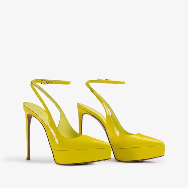 Le Silla Slingback plateau vernice gialla stella Fino Al -60%