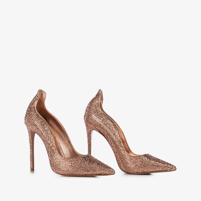 Le Silla Décolleté cristalli oro rosa Shopping Online