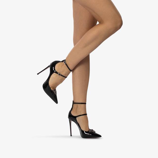 Le Silla Décolleté con listini vernice nera Saldi Di Fabbrica