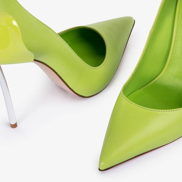 Le Silla Décolleté pelle verde apple Moda