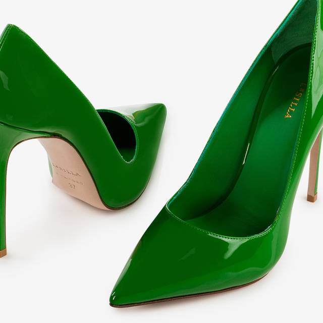 Le Silla Décolleté vernice verde emerald 2025
