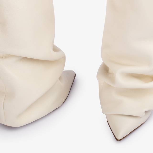 Le Silla Stivale con risvolto nappa bianco milk Promozione Limitata