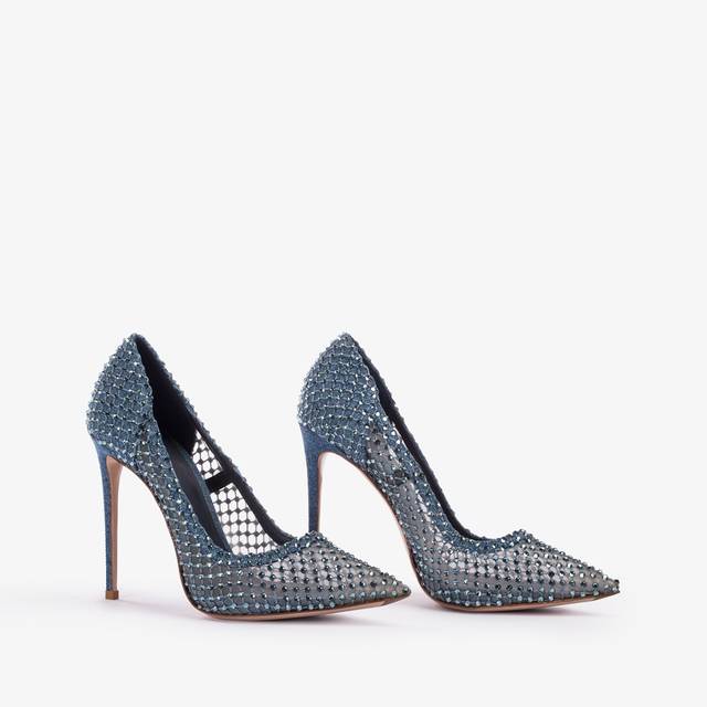 Le Silla Décolleté gioiello rete denim blu Convenienza