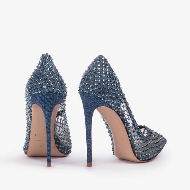 Le Silla Décolleté gioiello rete denim blu Convenienza