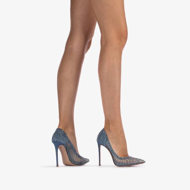 Le Silla Décolleté gioiello rete denim blu Convenienza