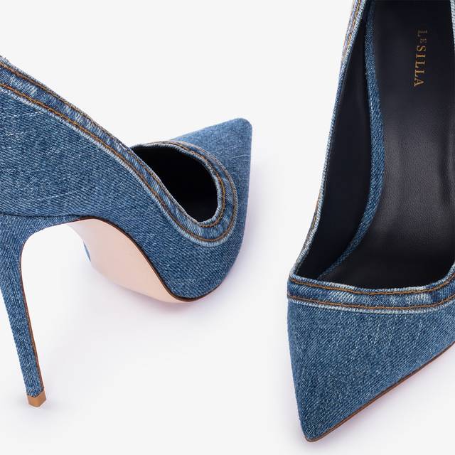 Le Silla Décolleté denim blu Novità