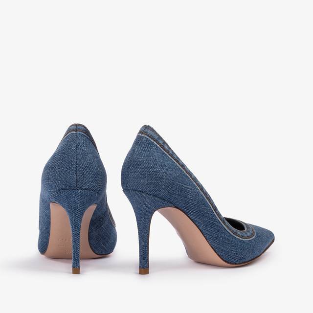 Le Silla Décolleté denim blu Presa