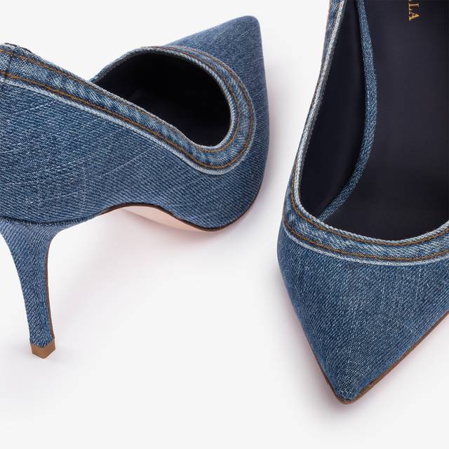Le Silla Décolleté denim blu Presa