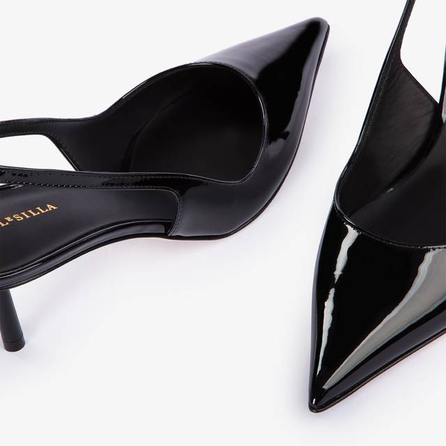 Le Silla Slingback vernice nera Online