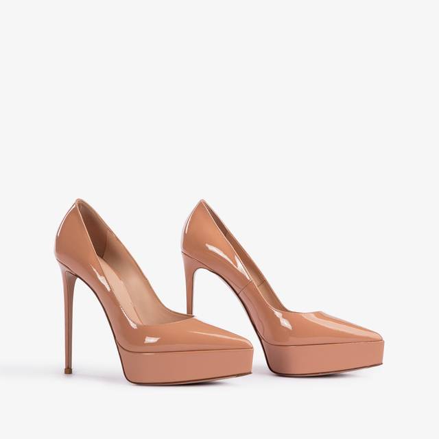 Le Silla Décolleté con plateau vernice nude phard Saldi
